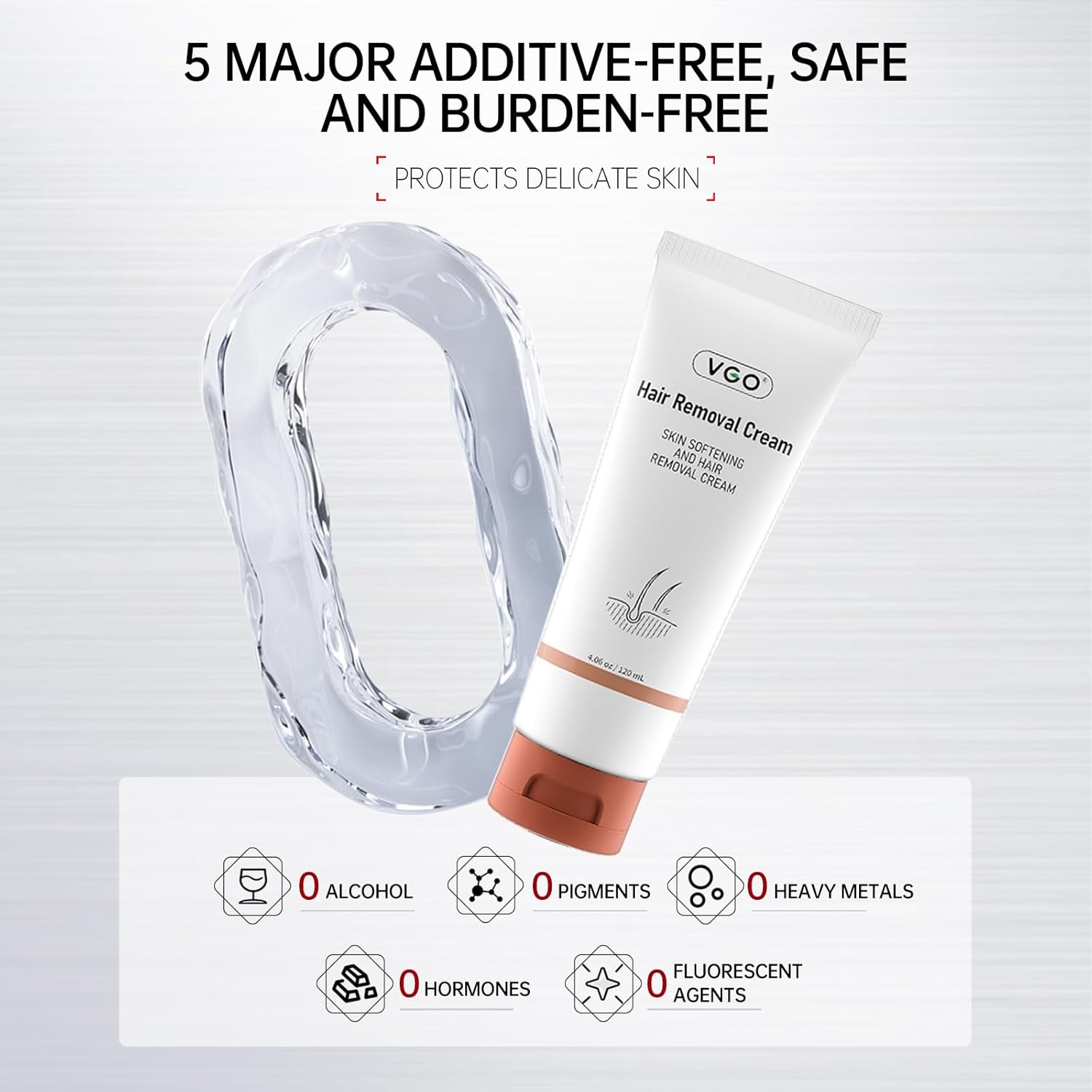 VGO 2 Pack Painless Hair Removal Cream for Women & Men, Hair removal cream for body, back & legs, Depilatory Cream Suitable All Skin Types