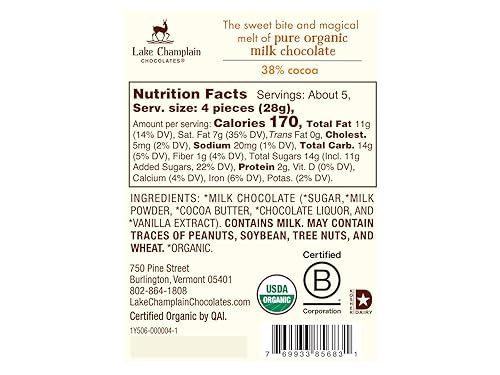 Miniatura 2 de Lake Champlain - Bolsa de regalo de monedas de chocolate con leche orgánico, 20 piezas, 5.8 onzas