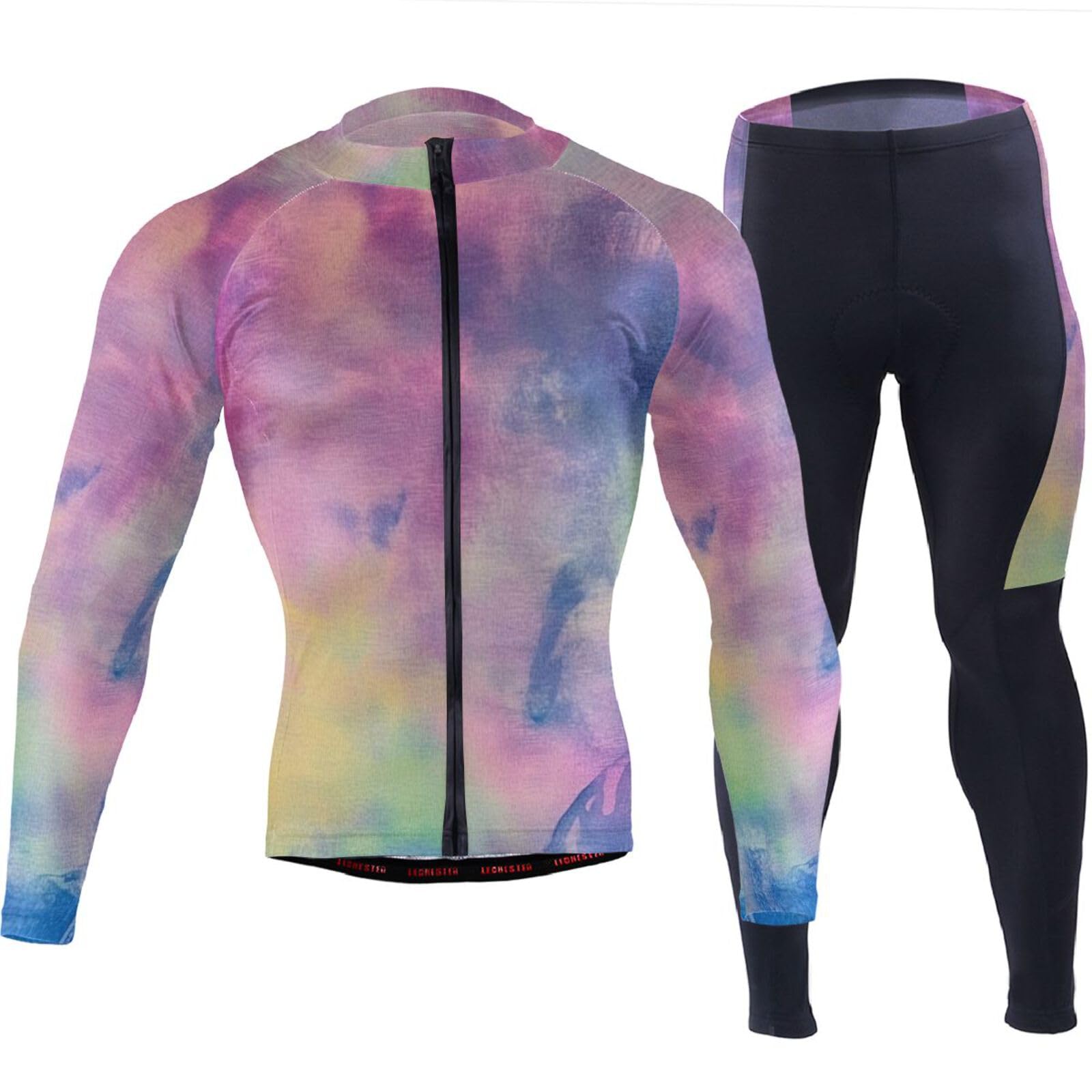 Radtrikot-Set mit Taschen, schnell trocknend, für Herren, 3D-gepolstert