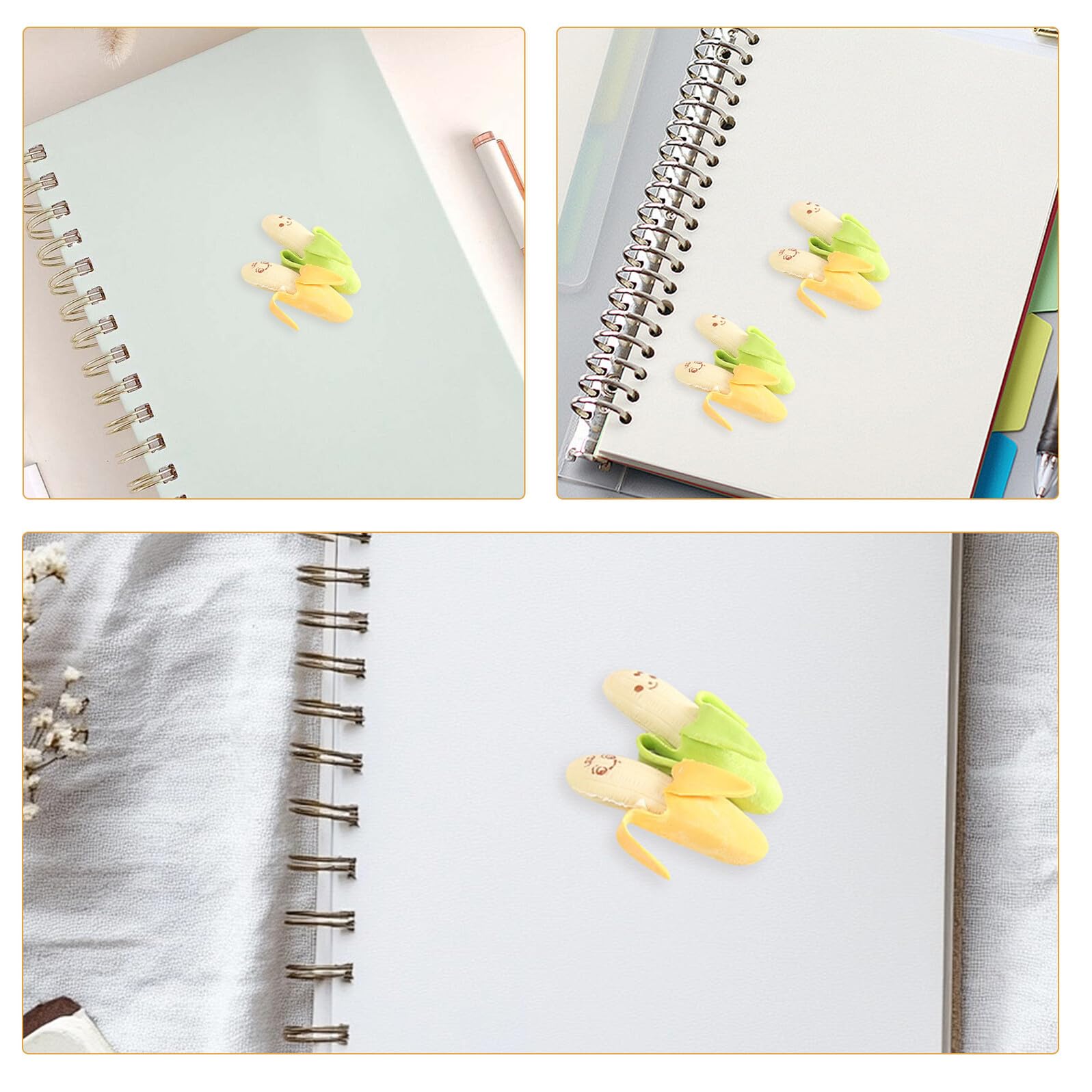 PLAFOPE 70 Pezzi Gomma Banana Morbida Mini Gommini Forma di Frutta Cancella Pulito Senza Danneggiare Accessori Scuola e Ufficio per Premi in Classe e Party Favor