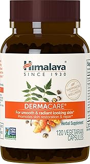 Himalaya DermaCare with Neem for Clear Skin and Mild Acne 560 mg, 120 Capsules, 1 Month Supply