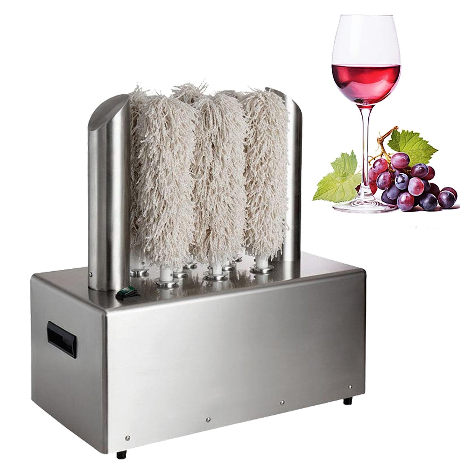 Lavadora de vidrio eléctrica comercial automática con secado a alta temperatura, pulidora portátil de copas de vino para bar, restaurante, hotel, secado rápido y sin rayas