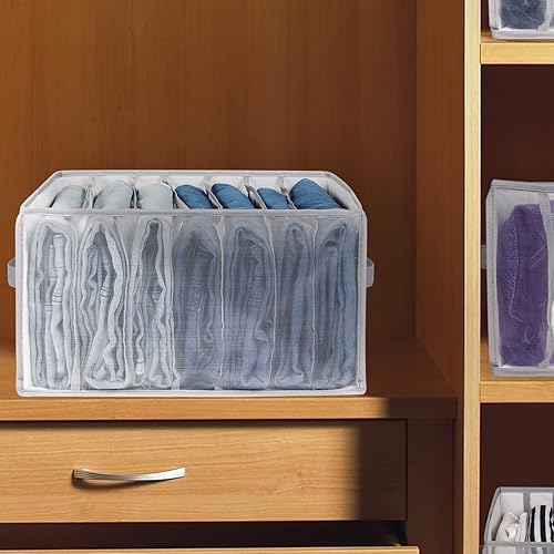 Vista 6 de Univivi Organizador de ropa extragrande para armario, organizador portátil para pantalones, suéteres, para armario, camisetas, ropa interior, 7