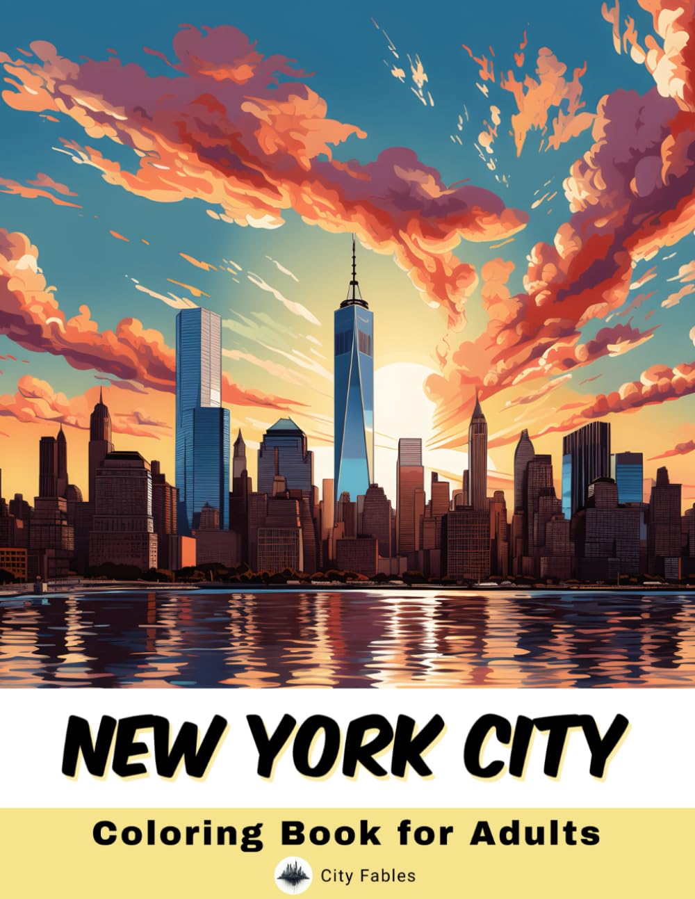 New York City Coloring Book for Adults: 40 Pages of NYC landmarks
