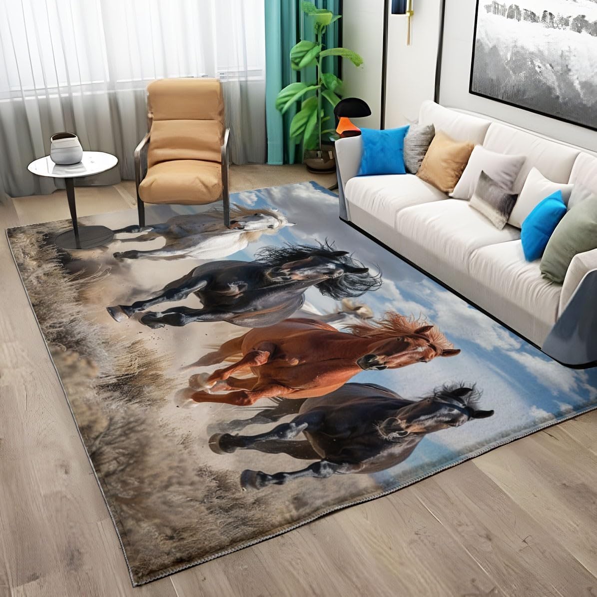 Area Rugs for Living Room Animal Dog,Golden Retriever Fluffy Rug Soft Flannel, Rug Floor Carpet with Durable Anti Slip Backing, Carpet Runners Ideal for Bedroom and Nursery 2 x 3 ft