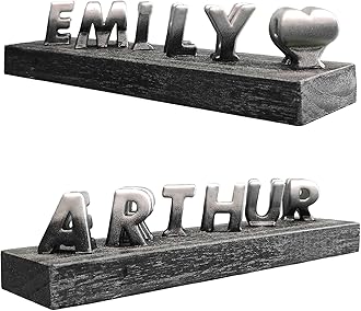 Personalized 3D Flip Name / 3D Name Art Personalized Gift for Husband Wife Boyfriend Girlfriend, Anniversary, Birthday, Couple Name (Black & White.)