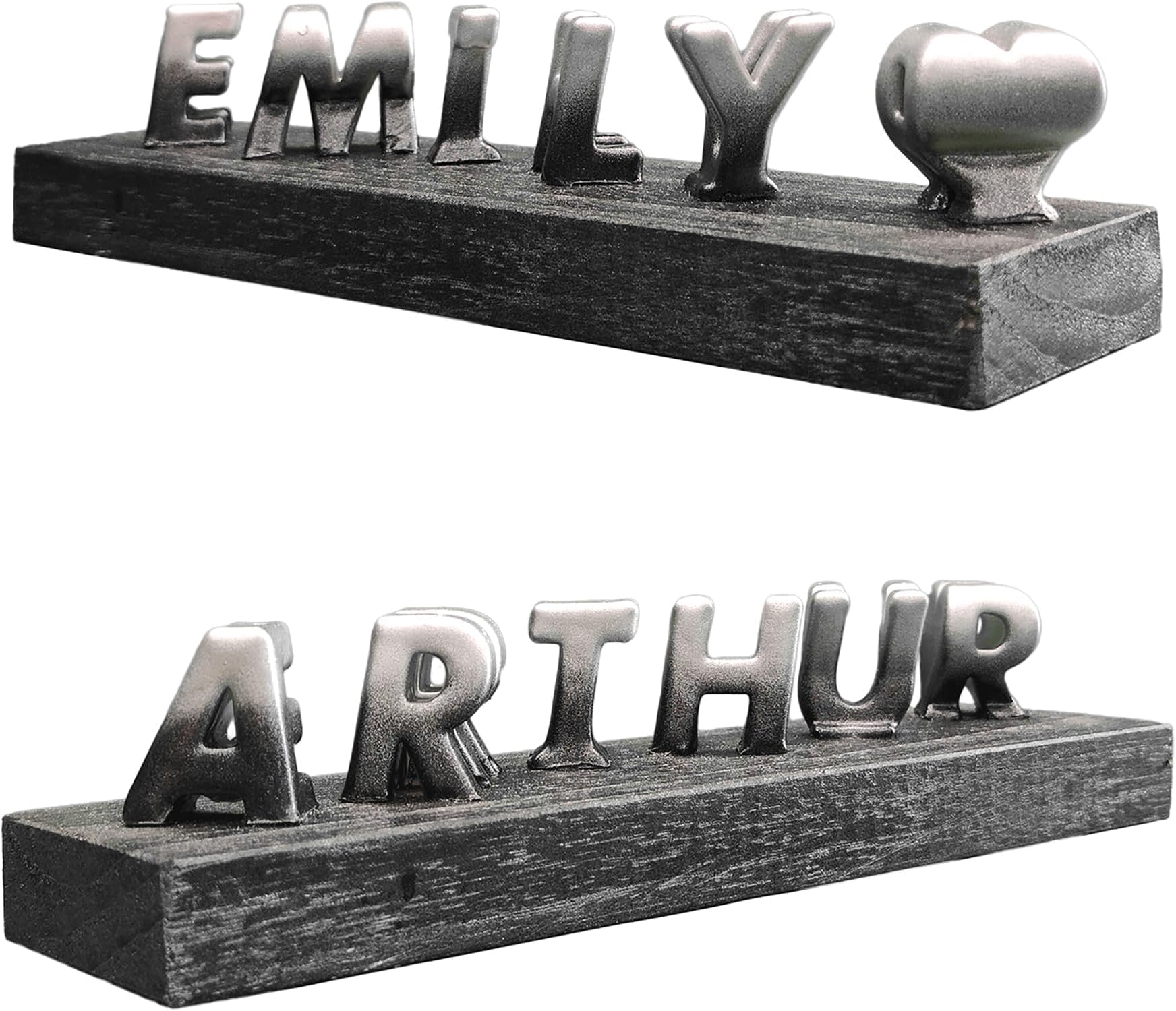 Personalized 3D Flip Name / 3D Name Art Personalized Gift for Husband Wife Boyfriend Girlfriend, Anniversary, Birthday, Couple Name (Black & White.)