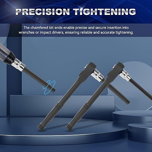 Miniatura 5 de Juego de llaves hexagonales Allen extra largas de 19 piezas, 3/8 pulgadas, estándar SAE (1/8 - 3/8 pulgadas) y métrico (0.118 in-0.472 in)