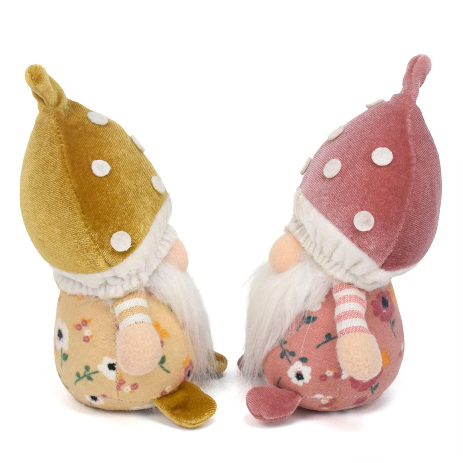 2 X Kaffee-Zwerge Plüsch-Dekoration – Ca. 22x11x8 Cm, Polyester, Bauernhaus-Stil, Perfekt Für Couchtisch Oder Kaffeestation