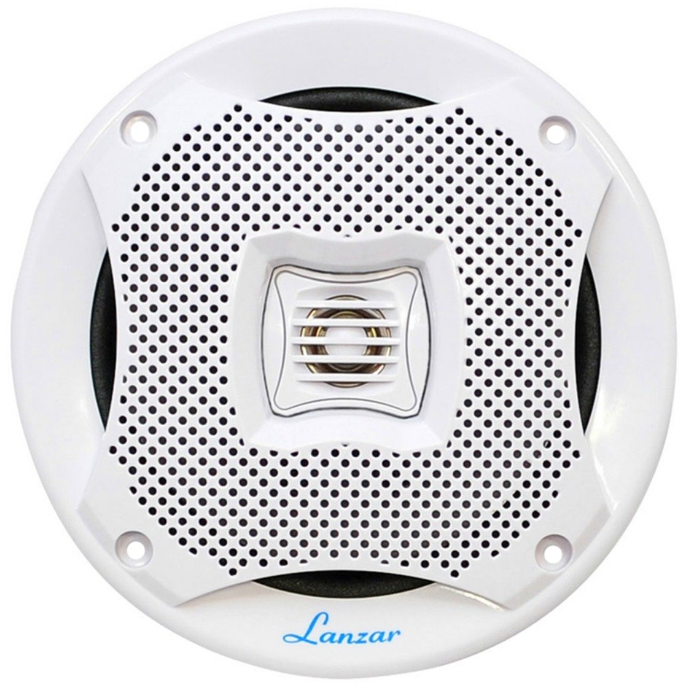 LANZAR 2 AQ6CXW diffusori a 2 vie bianchi 200 watt rms 400 watt max 19,5 cm 6,5" camper mare piscina barca ristorante hotel impermeabili, a coppia