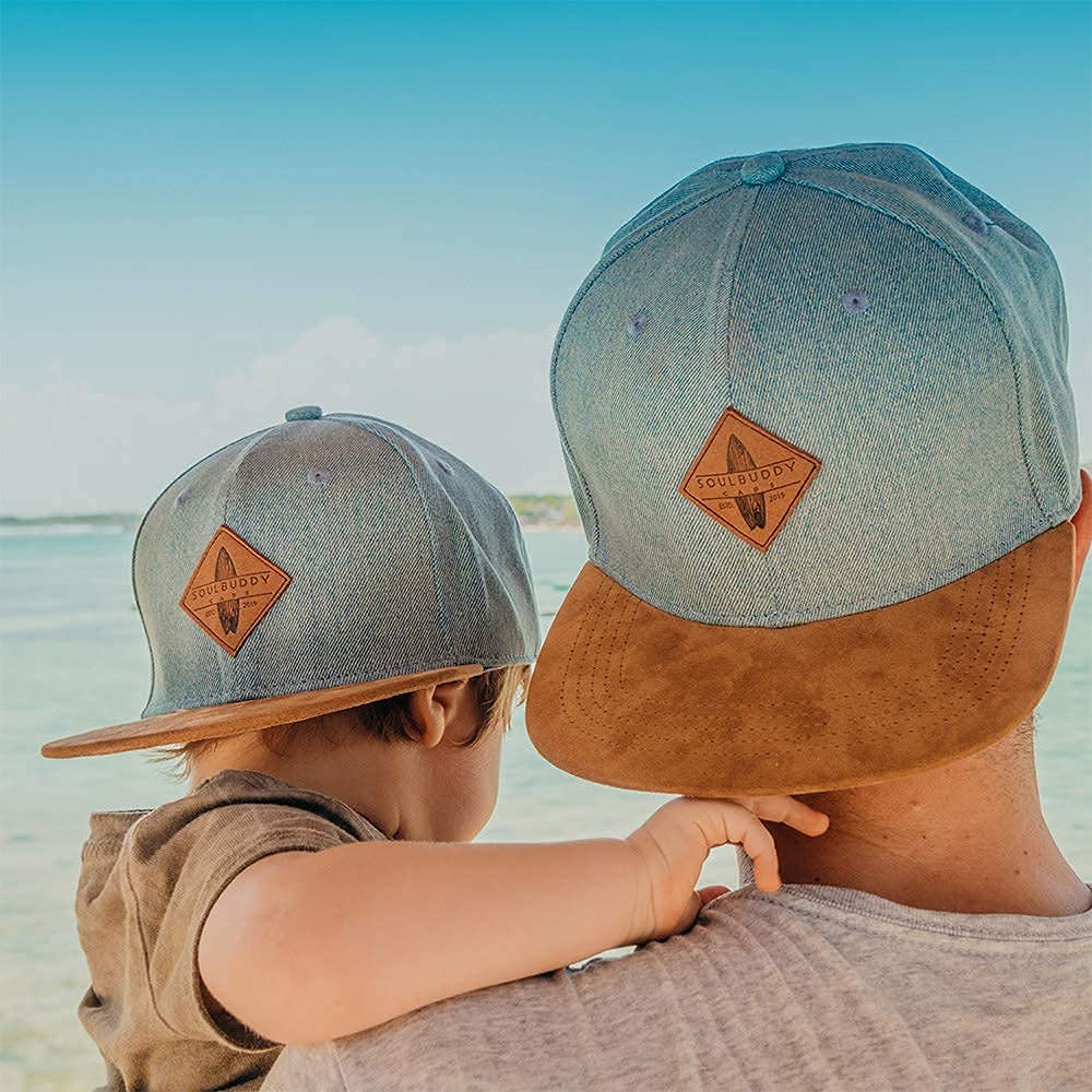Soulbuddy Gorras Padre Niño Snapback – Lote de 2 Gorras Familia – Papá e Hijo/Hija – Look Mini-me – Idea Regalo Día del Padre