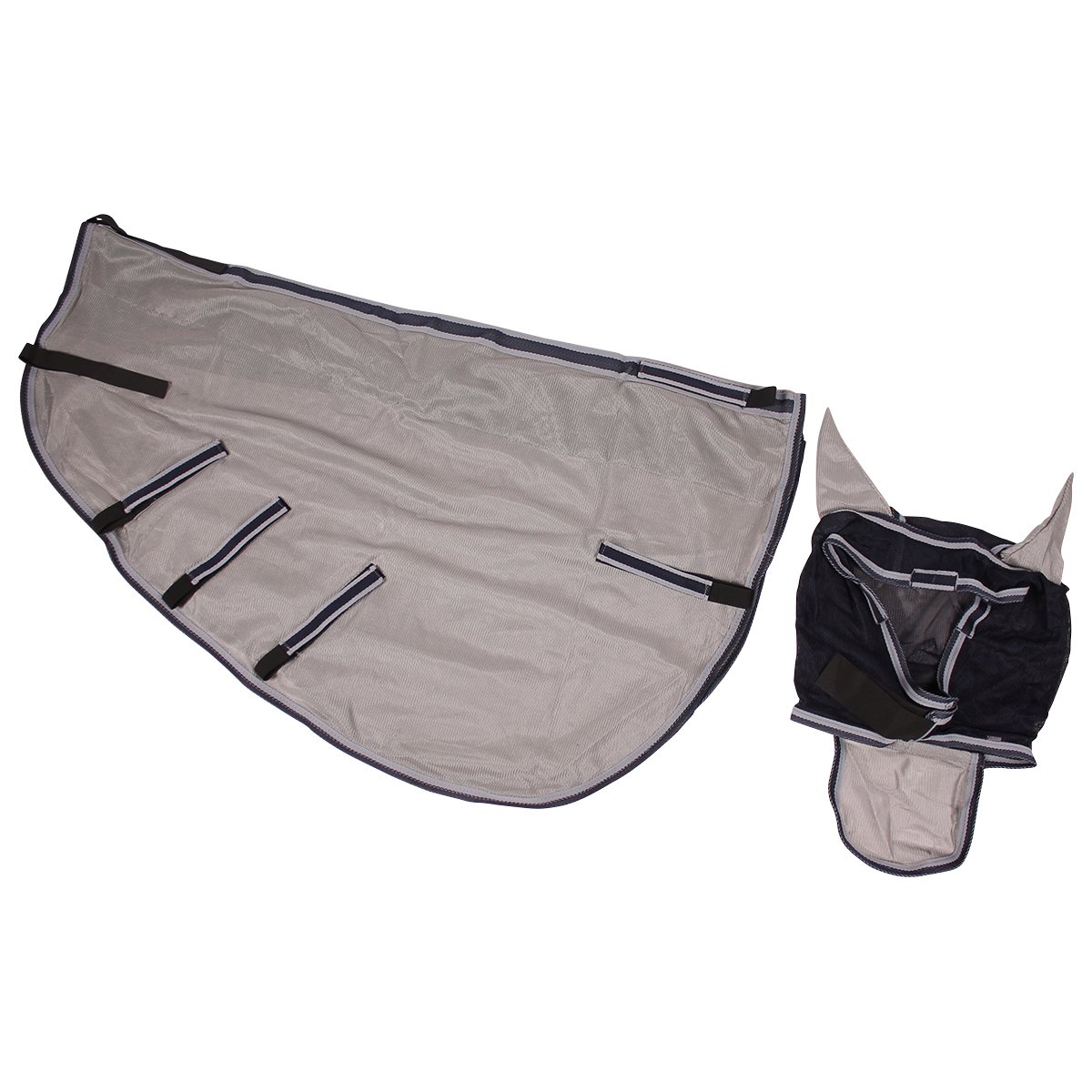 QHP Fly manta con cuello + gorro 145 Azul