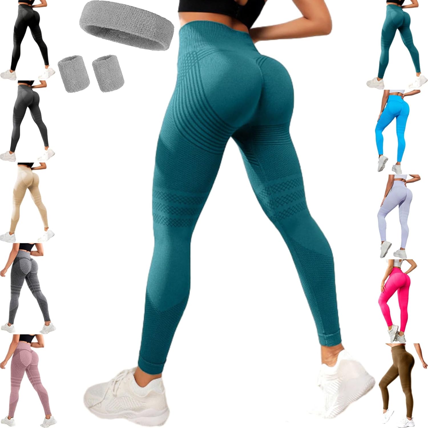 Luveon Legging Short 3D Anti Cellulite Femme, Leggings Court