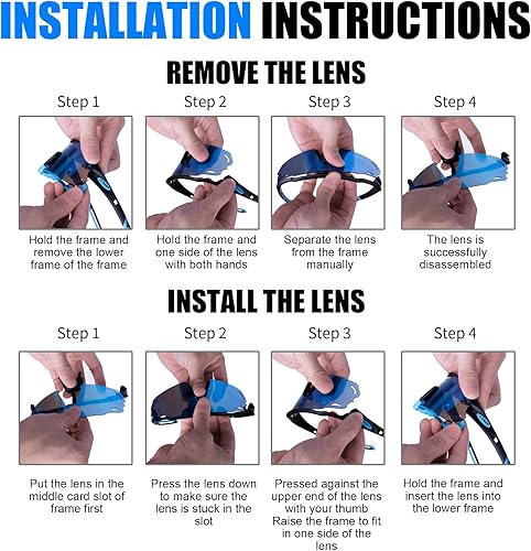 Miniatura 8 de X-TIGER Gafas de ciclismo polarizadas con 5 lentes intercambiables, MTB para ciclismo, béisbol, carrera, lentes deportivos para hombres y mujeres