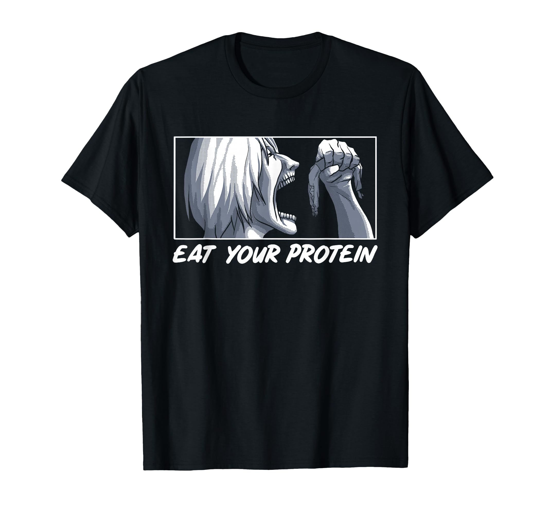 Eat Your Protein Anime Gym Manga Bodybuilding Fitness Anime T-Shirt