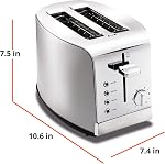 KRUPS 2 Slice Toaster with 6 browning levels and 4 easy-to-use functions, Stainless Steel, Silver