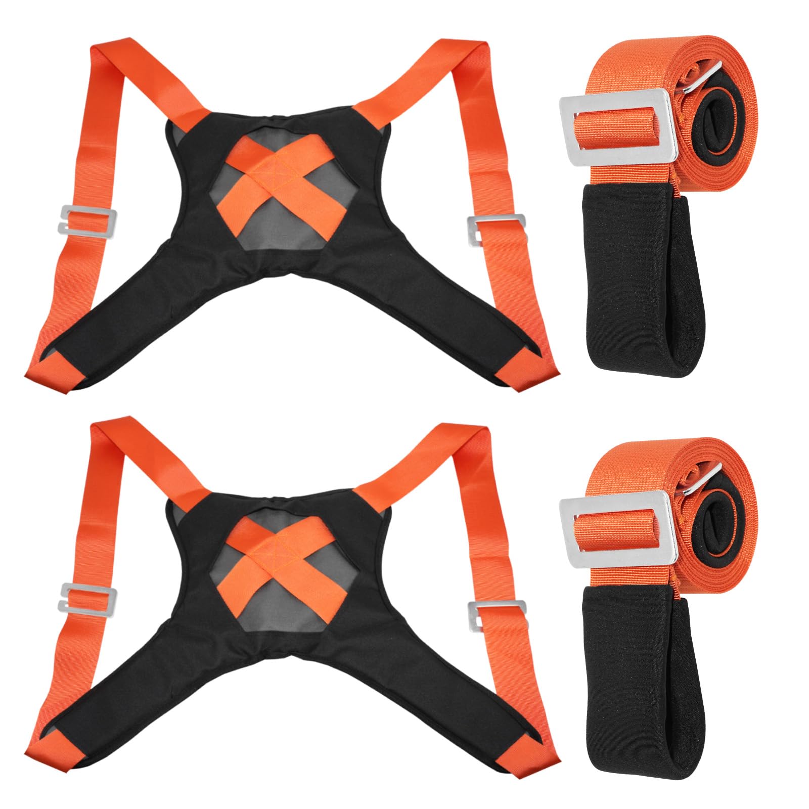4 Pièces Sangle Demenagement, Professionnelles Sangle Levage Ajustables pour 2 Déménageurs Manutention, Déplacer Soulever Meubles Appareils Électroménagers, Objets Lourds Plus Facilement