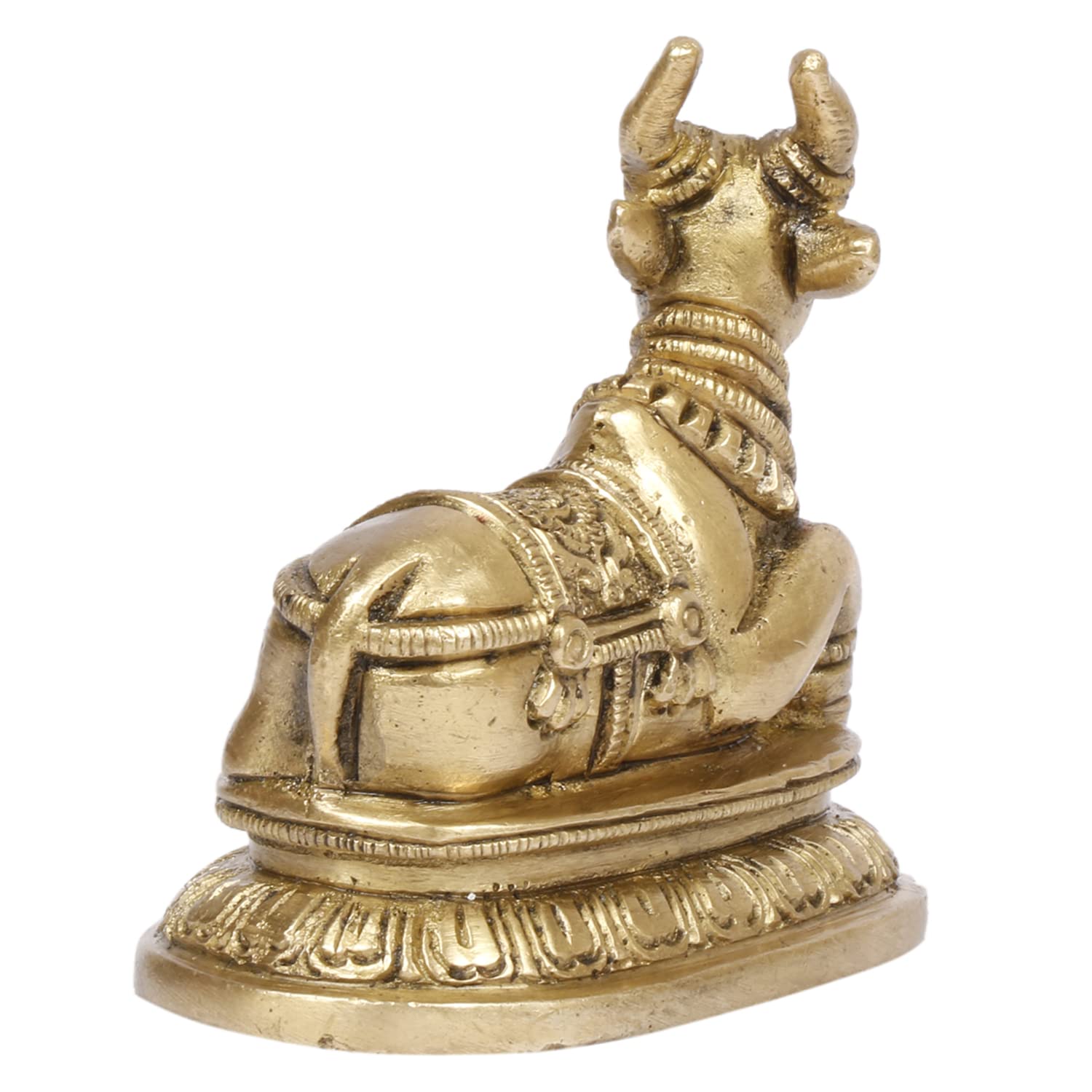 Kartique Brass Nandi Idol for Home Décor, Gift, and Showpiece - 3 Inch Height, in Gold Color - Image 5 thumbnail