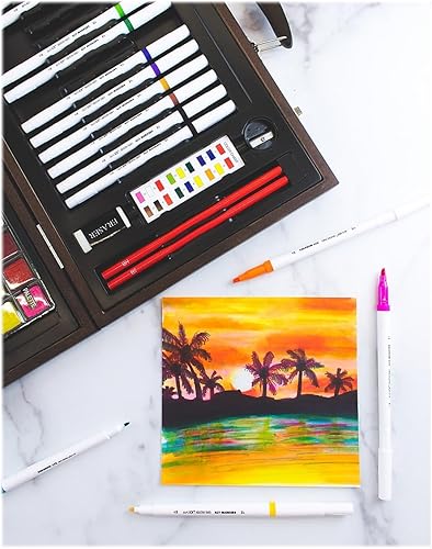 Miniatura 4 de Art 101 - Juego de arte de ilustración multimedia, colores surtidos, 85 piezas (53085)