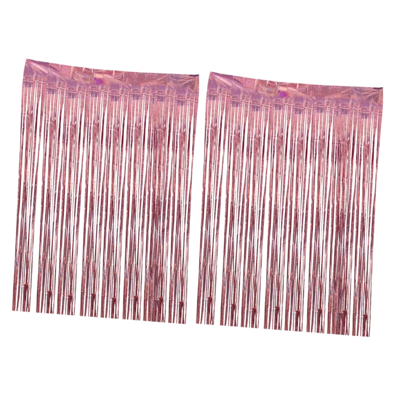 Unomor 2pcs Fringe Curtain Streamer Tinsel Backdrop for Engagement Party Decorations