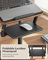 Vista 4 de SAIJI Laptop Stand for Desk, Stable Standing Laptop Riser with Foldable Mouse Pad, Standing Computer Stand with 4 Adjustable Height Up to 20.47