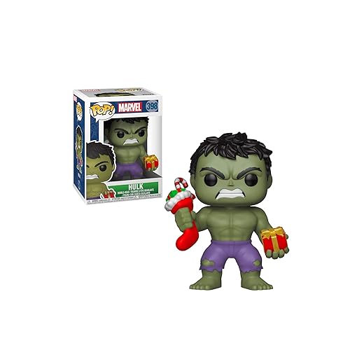 Funko Pop Marvel: Holiday - Hulk With Stocking Collectible Figure, Multicolor