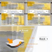 Vista 256 de Cenefas de cocina modernas con patrón de cobre marrón dorado para ventanas, cenefas opacas abstractas de marcas de arañazos y cortinas opacas