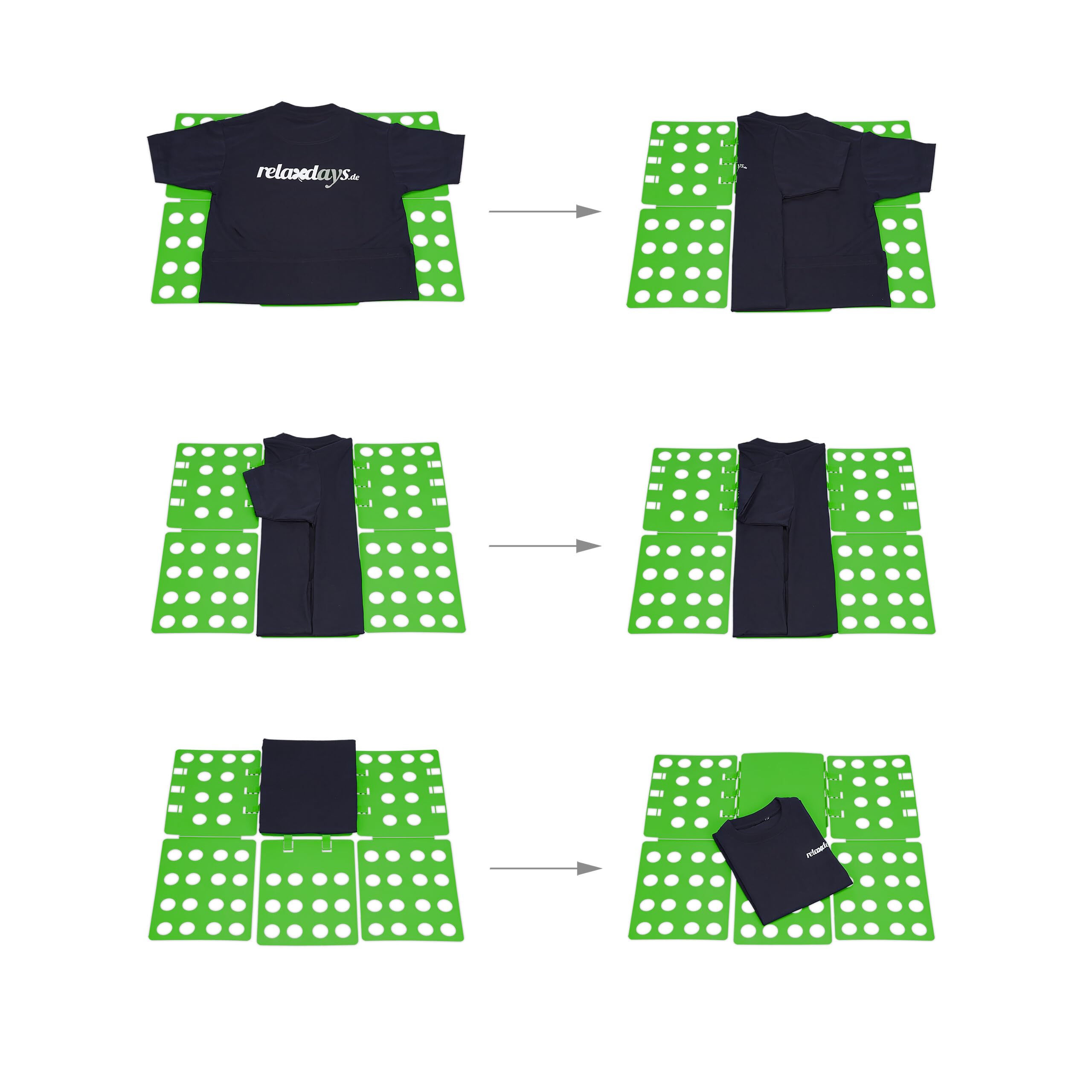 Relaxdays Tavoletta Piega Indumenti, Quarta Generazione, Magliette, Camicie, Vestiti, T-Shirt Folder, Verde