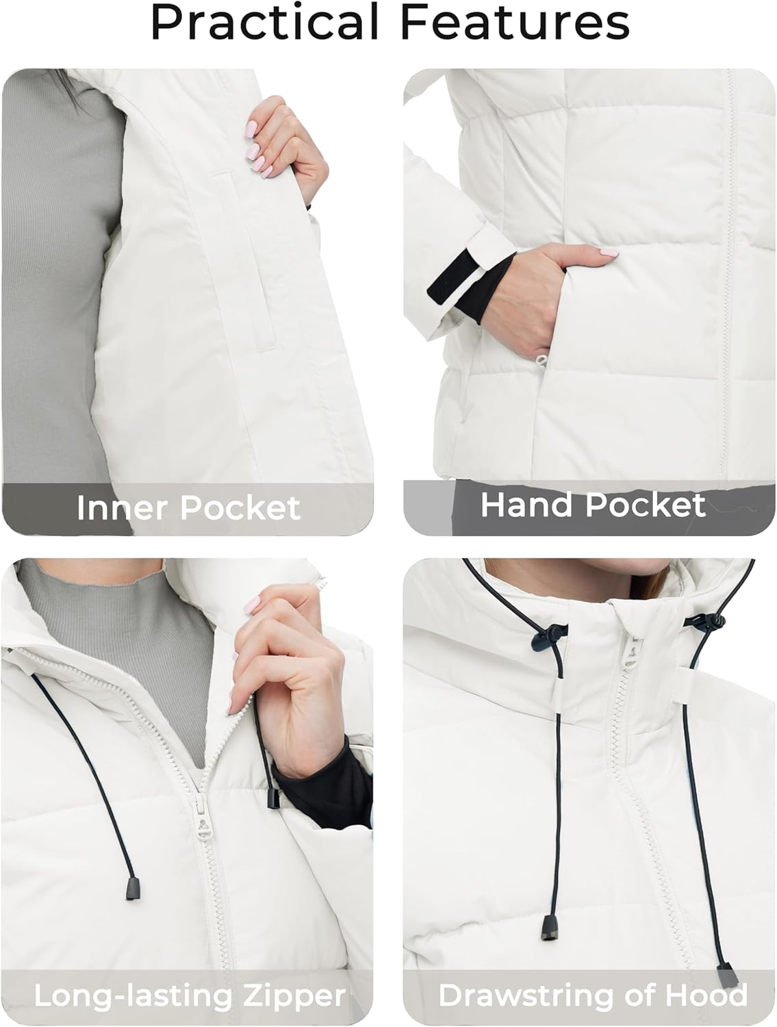 wantdo Women's Recycled Winter Coat Waterproof Puffer Jackets With Hood - Image 6