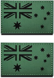 2 PCS Reflective Australia Flag Patch Infrared IR Australian National Country Morale Badge Tactical Military Army Uniform ...