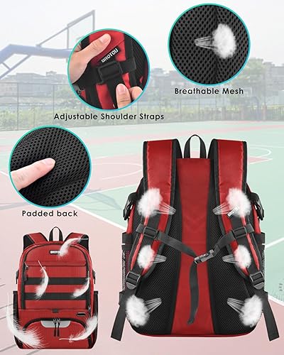 Miniatura 7 de BROTOU Basketball Bag, Soccer Backpack for adult, Volleyball Football Backpack Sports Gym Bag with Shoe and Ball Compartment for MenWomen