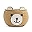 CherryNow Cotton Rope Baby Basket for Nursery, Bear Gift Baskets for Kids, Empty Baby Shower Basket with Handles, Small Cute Animal Baskets, Brown, 10.5D x 8.5H