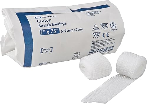 Cardinal HealthTM CurityTM Stretch Gauze Bandage, Non-Sterile, 6 x 75IN Relaxed, 1 Ply, 2249, Case of 48