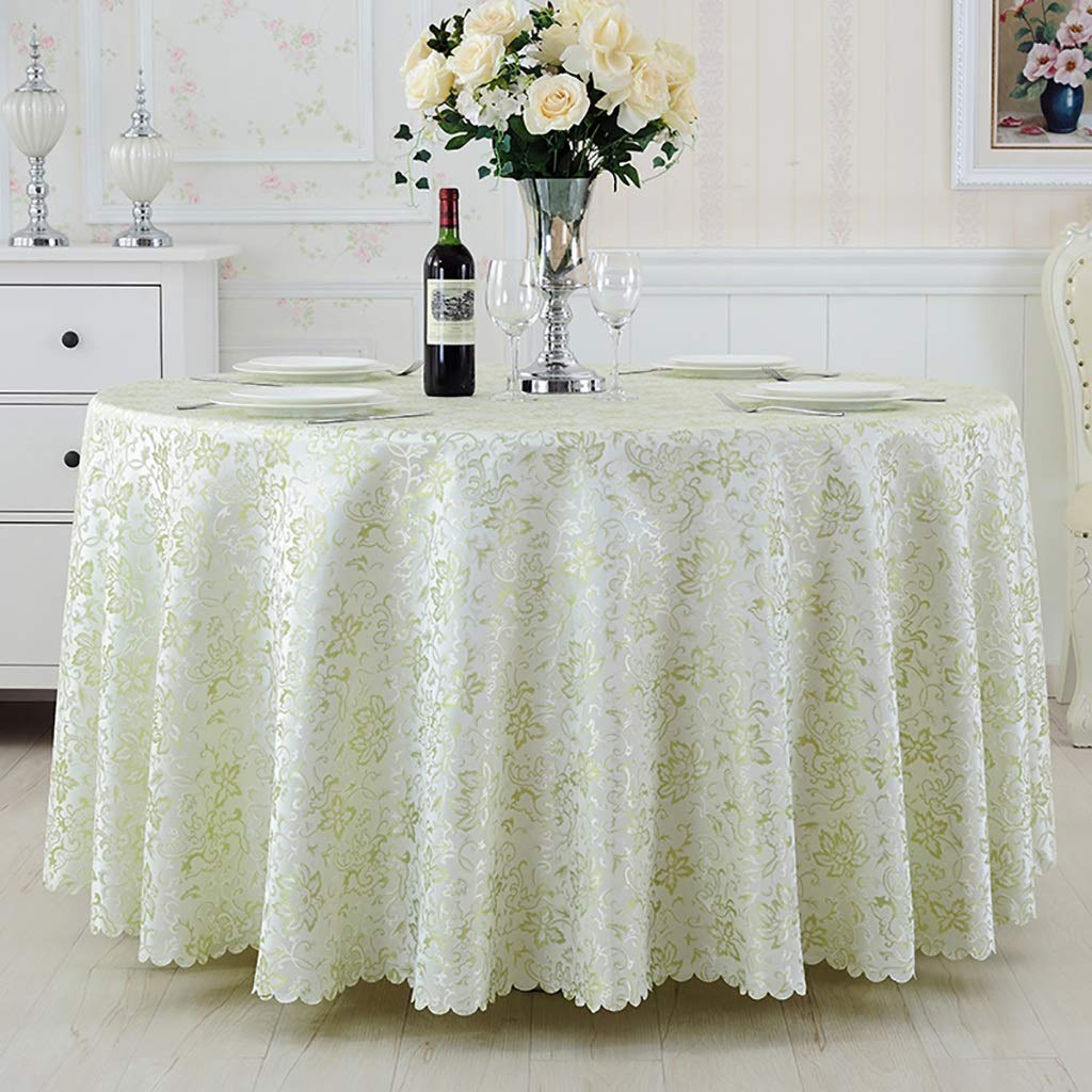 Nappe ronde en polyester blanc de 260cm de diamètre pour les tables de banquet