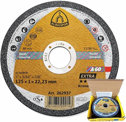 Klingspor Kronenflex A 46 Extra Inox - Lot de 25 disques 125 x 1 mm