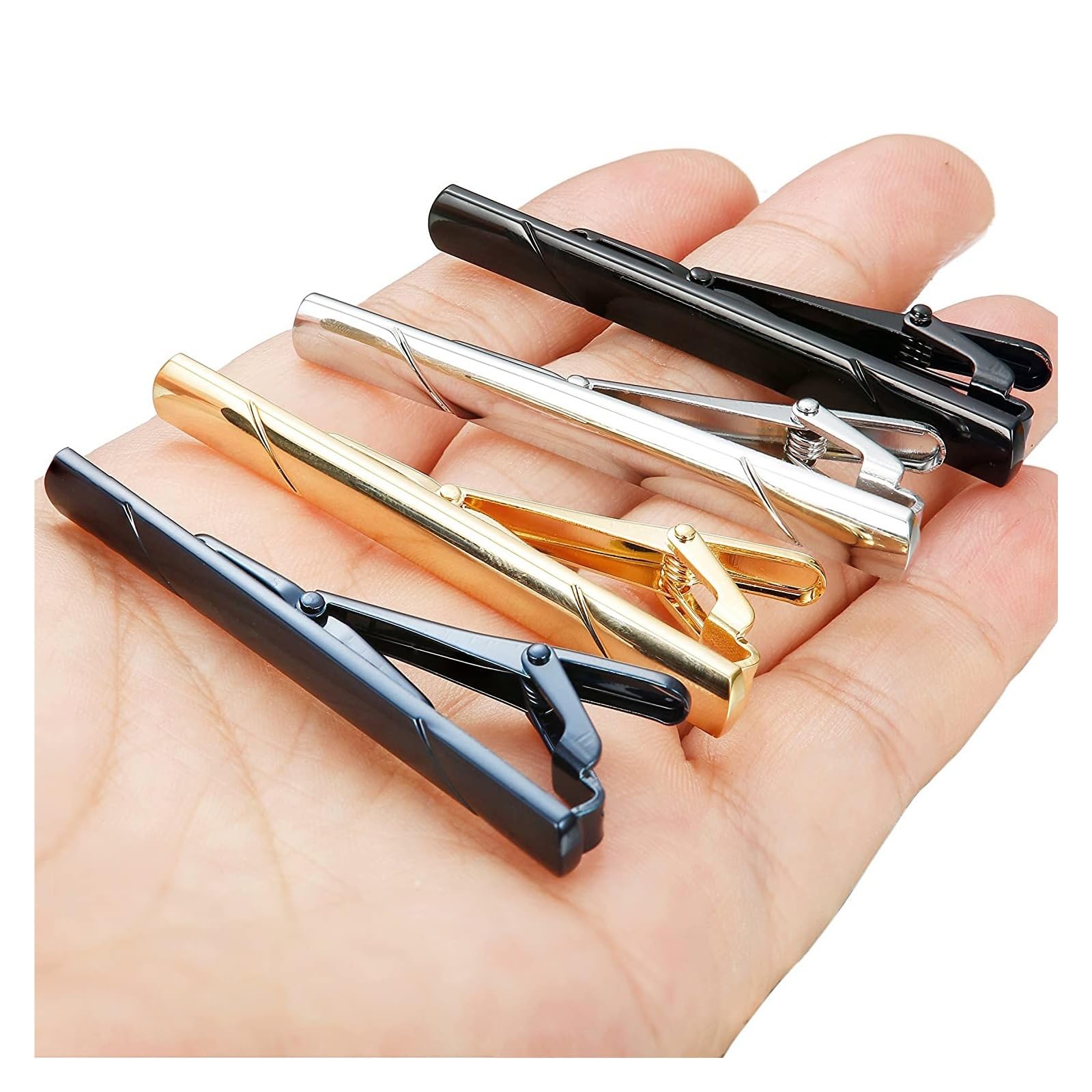 Alfiler de corbata de cobre de 14 quilates para hombre, clásico para negocios, bodas y reuniones
