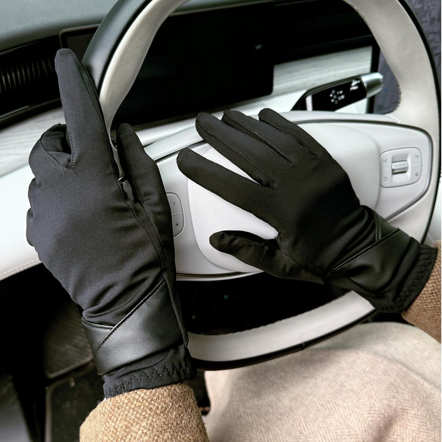 Winter Gloves for Women - Touchscreen Spandex Fleece Lining Cold Weather Gloves Anti-slip Driving Gloves - Image 4
