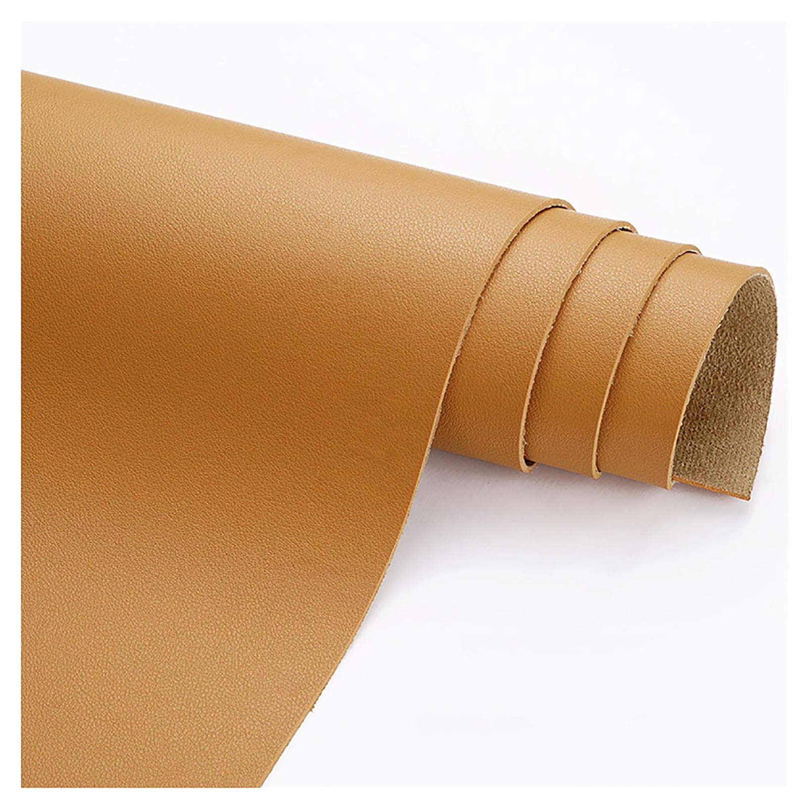 Tissu en cuir synthétique jaune PU de 1.38x4m pour la fabrication de bricolage