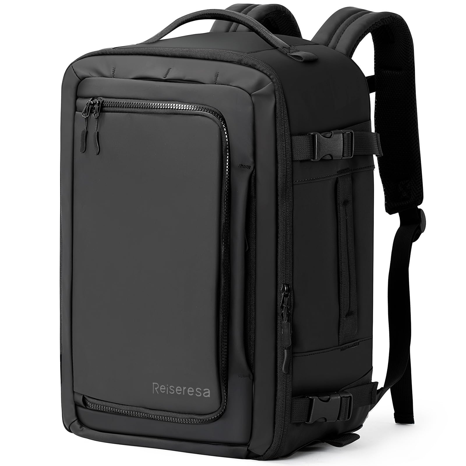 Mochila de viaje, equipaje de mano, avión, 20 l, 28 l, 40 l, impermeable, mochila de mano, portátil, mochila de viaje, para viajes, negocios, trabajo, vacaciones, negro-L, 33 x 23 x 52 cm (40L), Viaje
