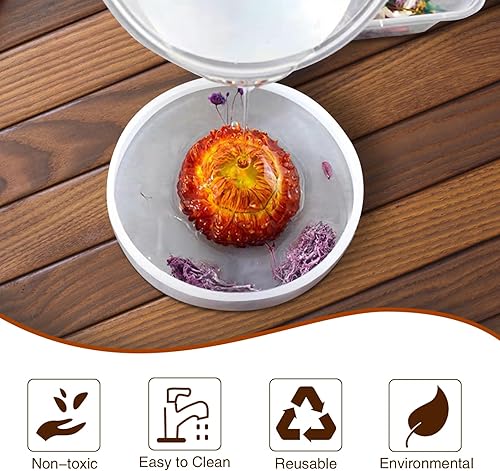 Vista 21 de Moldes ovalados de resina, moldes de bandeja de silicona grandes con 4 moldes de silicona para fundición de resina epoxi, manualidades de resina