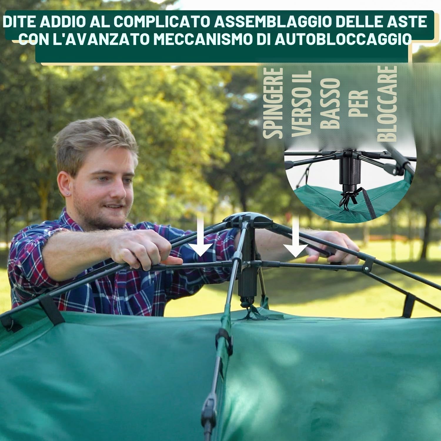 REACTIVE OUTDOOR Second 3 Sec Instant Pop Up 2-3 Easy And Quick 1 Person Setup Waterproof Double Layer Outdoor Camping Tent, Tenda Unisex