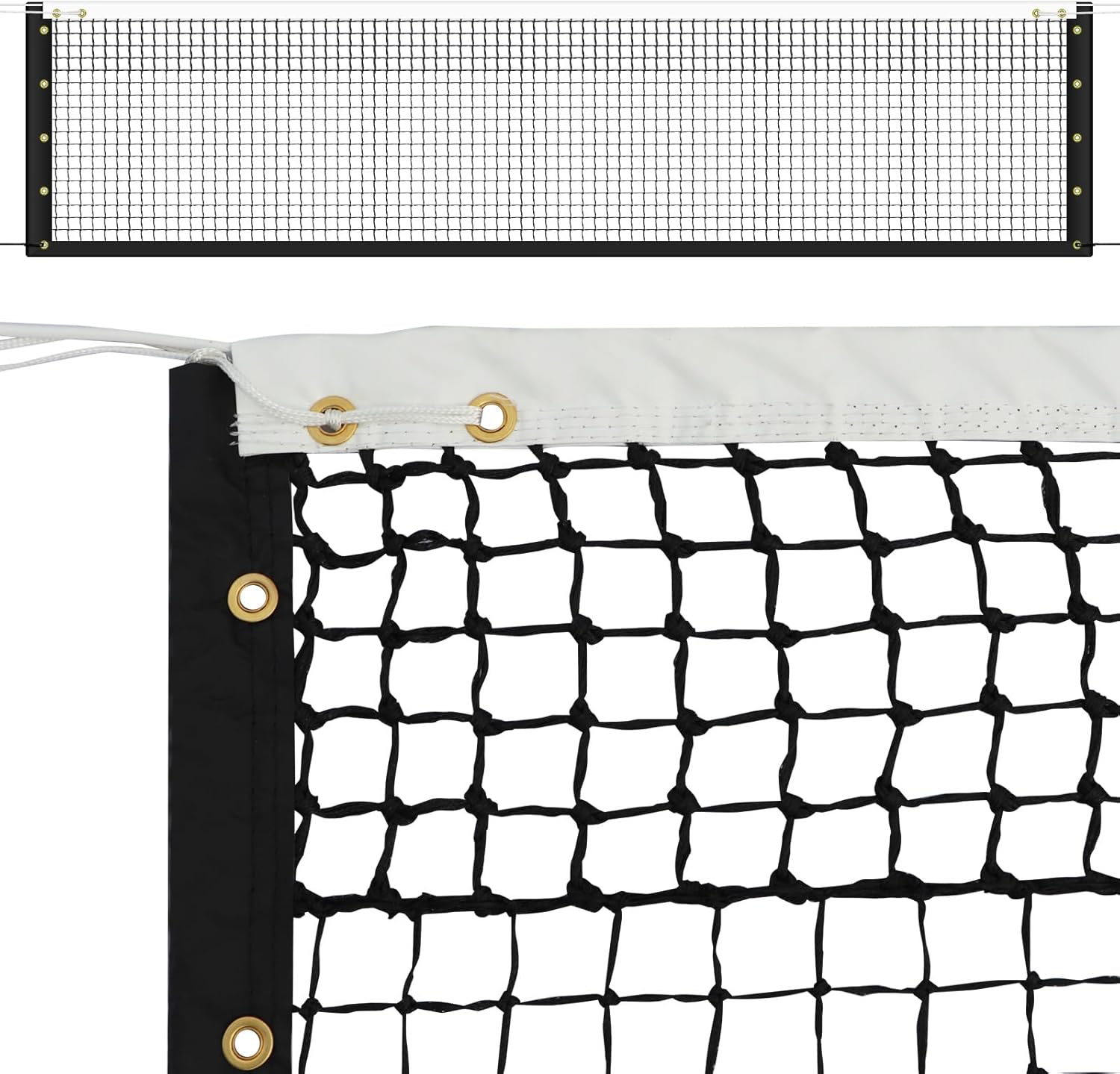 Tennis Net Professional Tennis Court Net 42FT Replacement Nets Heavy Duty Sport Nets with 2 Fiberglass Dowels, Compatible with Outdoor Indoor Standard Courts