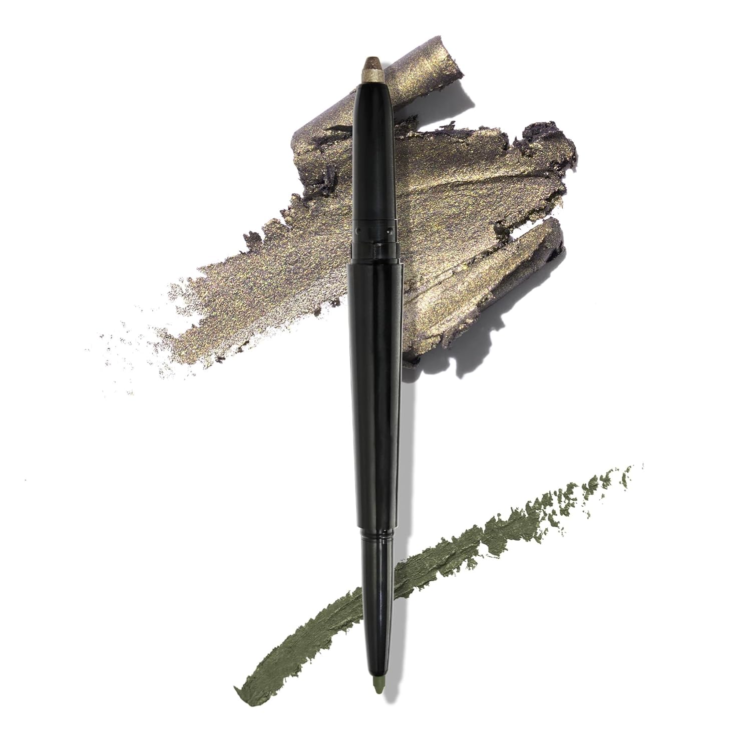 LAURA GELLER NEW YORK Swipe-n-Line Dual-Ended Eyeshadow + Eyeliner - Earthy (Taupe-Green/Warm Green) - Cream Eyeshadow & Smooth Glide Eyeliner - Waterproof & Crease-free Color