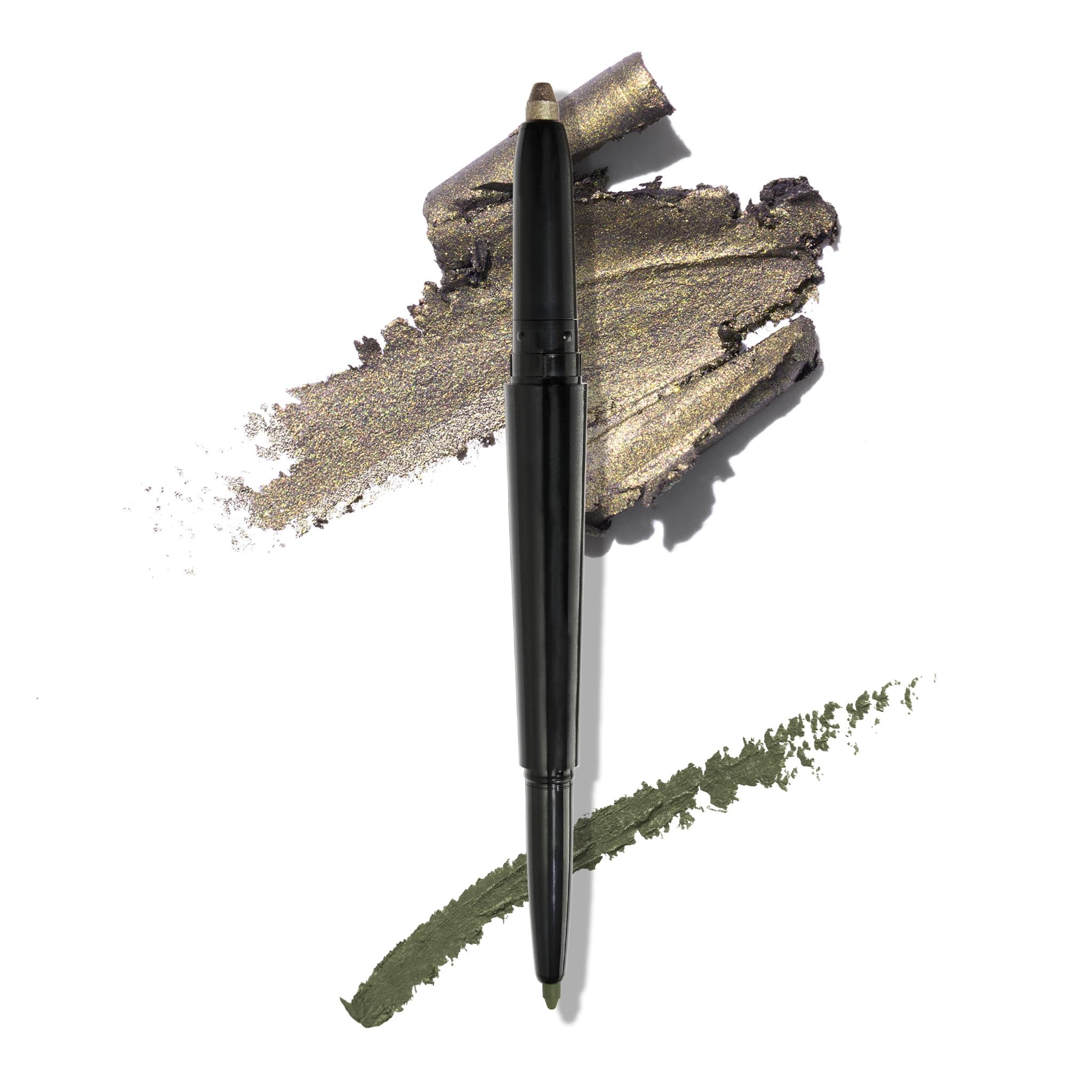 LAURA GELLER NEW YORK Swipe-n-Line Dual-Ended Eyeshadow + Eyeliner (Taupe Green/Warm Green), Earthy - Taupe Green/Warm Green