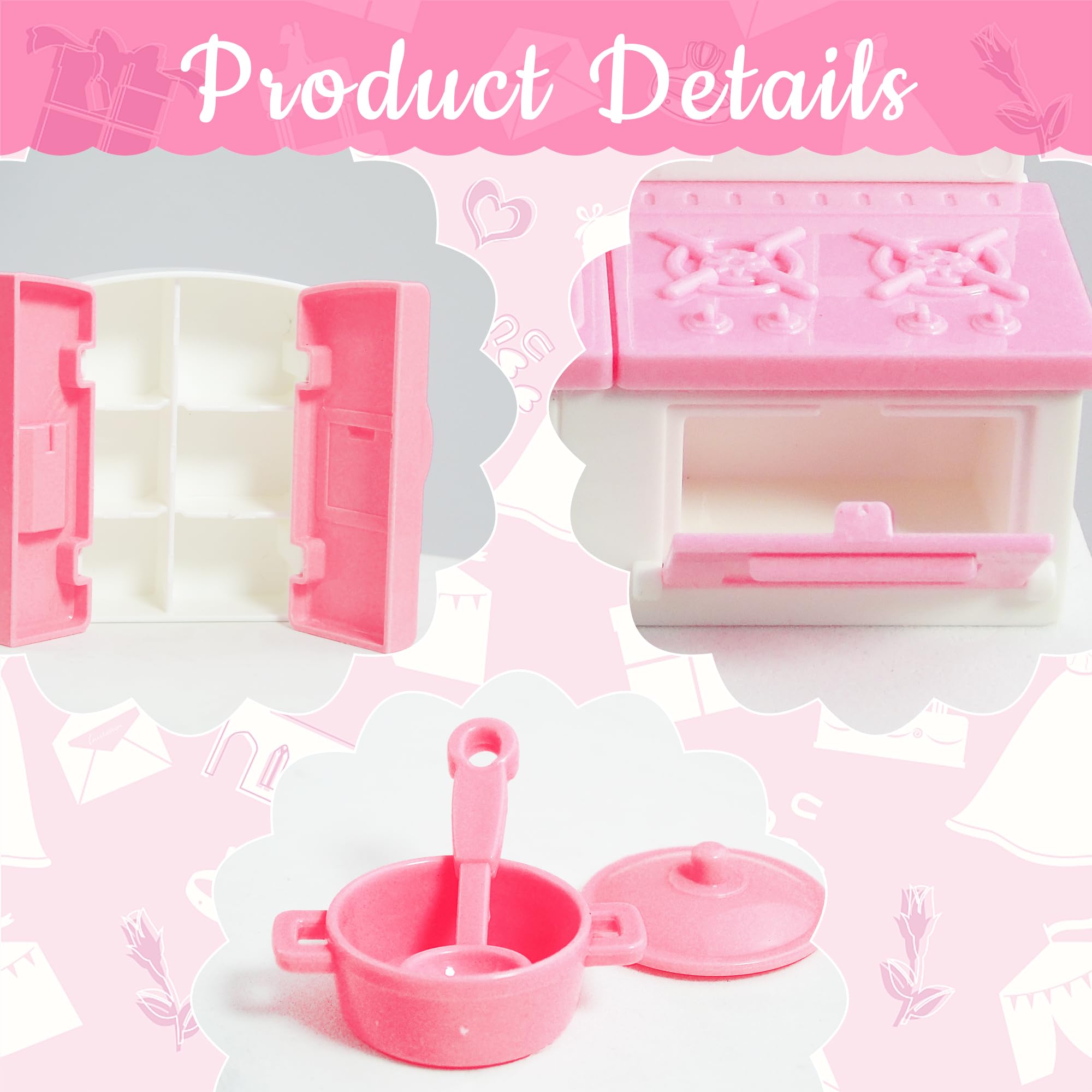 Puppenhaus-Teekanne Floral 1:12 – Grün-rosa Deko Für Miniatur-Küchen