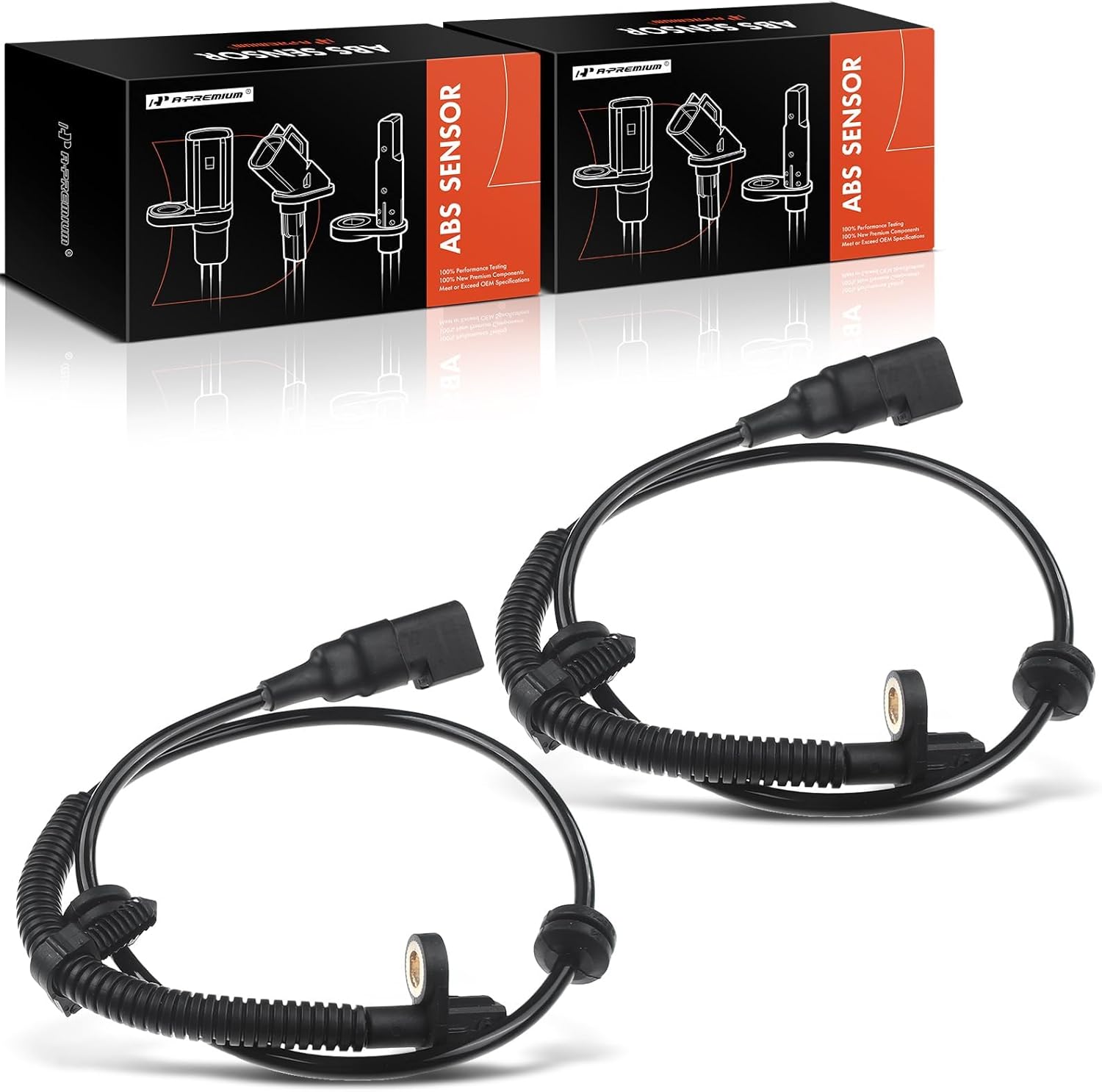 A-Premium 2PC Set Rear ABS Wheel Speed Sensor Compatible with Ford Focus 2004 2005 2006 2007 [FWD] Rear Driver & Passenger Side, Replace# 98AG2B372CB, YS4Z2C190CB