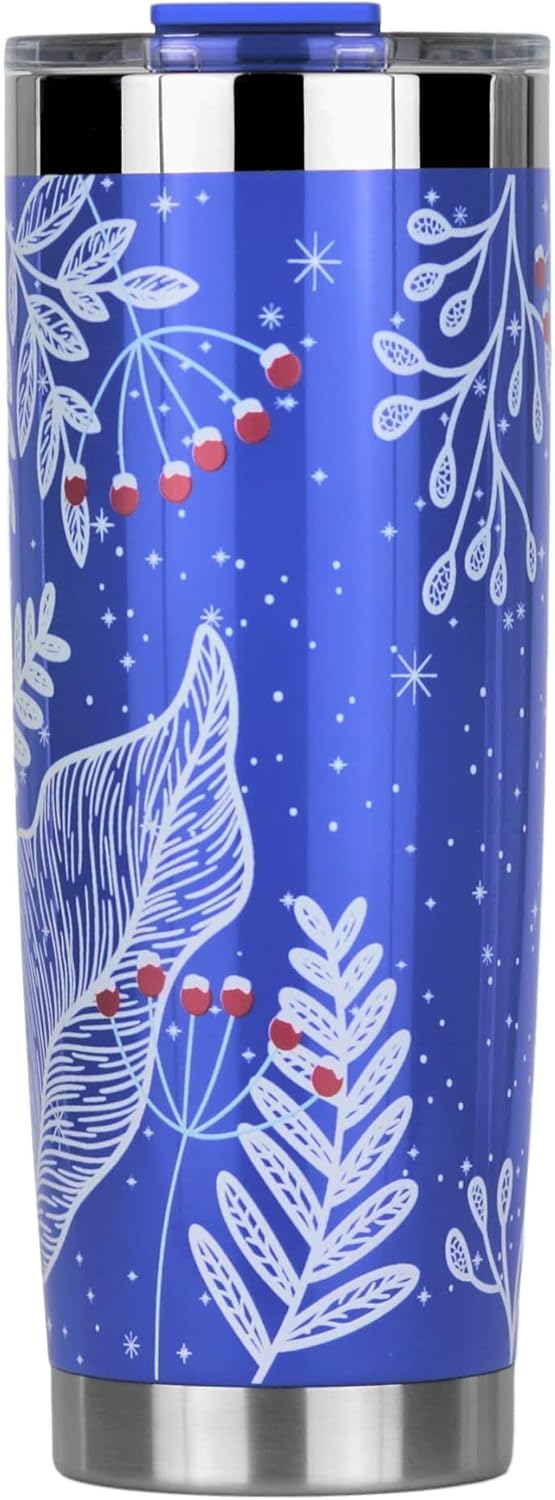 Drinco - 20 oz Stainless Steel Tumbler | Double Walled Vacuum Insulated Mug With Lid, 2 Straws, For Hot & Cold Drinks (20oz Nampa, 20oz) - Image 2