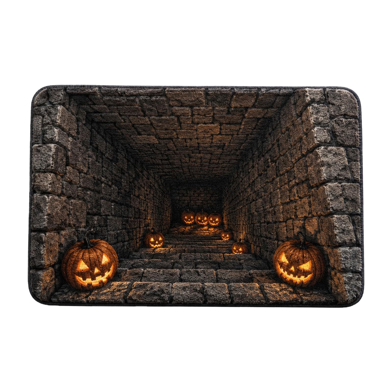 Halloween Decorations Halloween Door Mat 3D Optical Illusion Rug Spooky Front Door Decor Rectangle Round Pattern Carpet Non Slip Indoor Area Rug for Living Room Bedroom Outdoor Party Decor