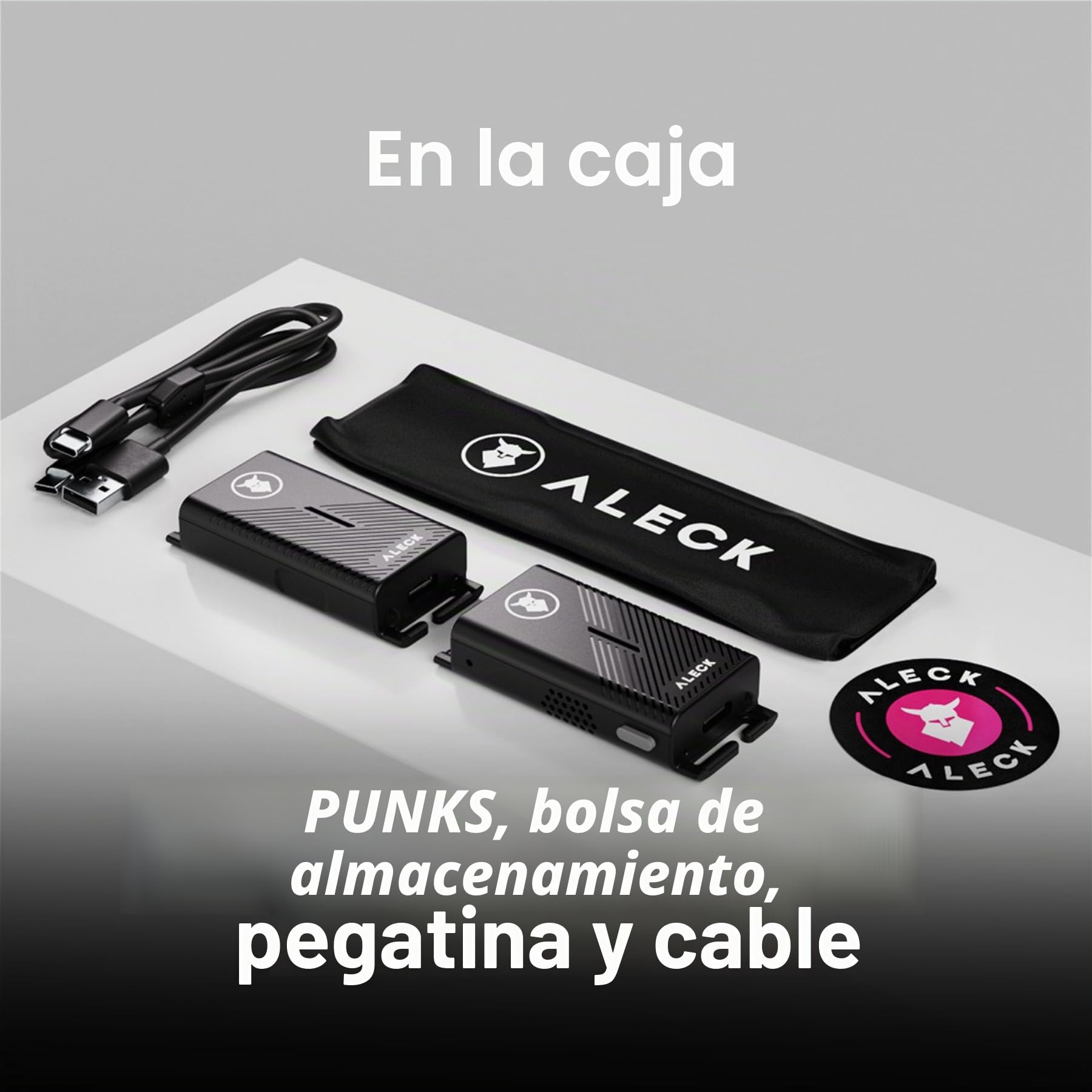 Aleck Punks Auriculares Inalámbricos Bluetooth para Casco de Bicicleta – Audio Premium de Oreja Abierta, Función de Manos Libres, 2 Botones, Compatible con Todos los Cascos Abiertos – Ideal para