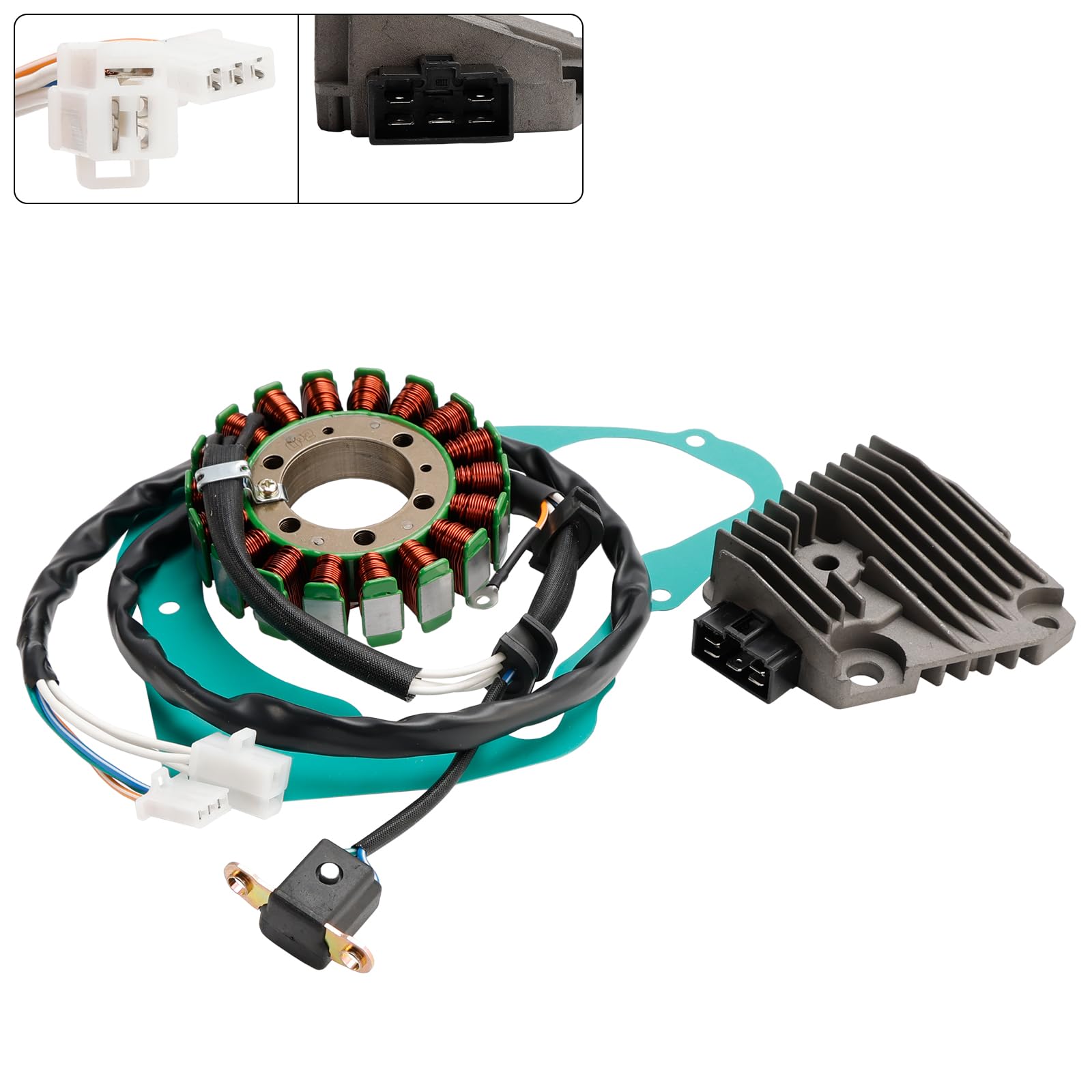 Topteng Stator Regulator Rectifier Gasket Apto para Yamaha XV125 Virago 125 1997-2000, XV125S Virago 125S 1999-2000, XV250 Virago 250 1991-2021, XV250 V-Star 250 2008-2018